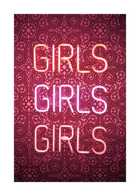 Girls girls girls poster 17 x 24 inch Etsy