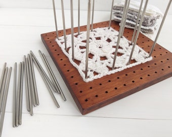 Tavola Per Bloccare Granny Square - 29.5x29.5 Cm Con Pinni E Aghi | Per Uncinetto E Maglia - Foto 12