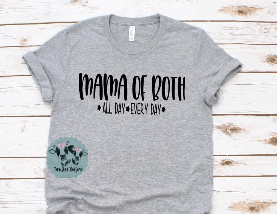 mama of both all day every day t shirt girl mom t shirt, mama of both boy mom
