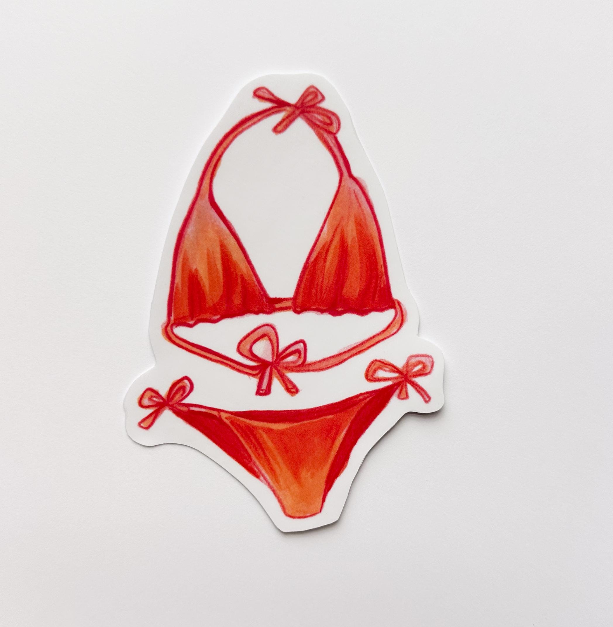 Bikini Vinyl Sticker Beachy Decal Boho Ocean Sea Cute Gift Girly ...