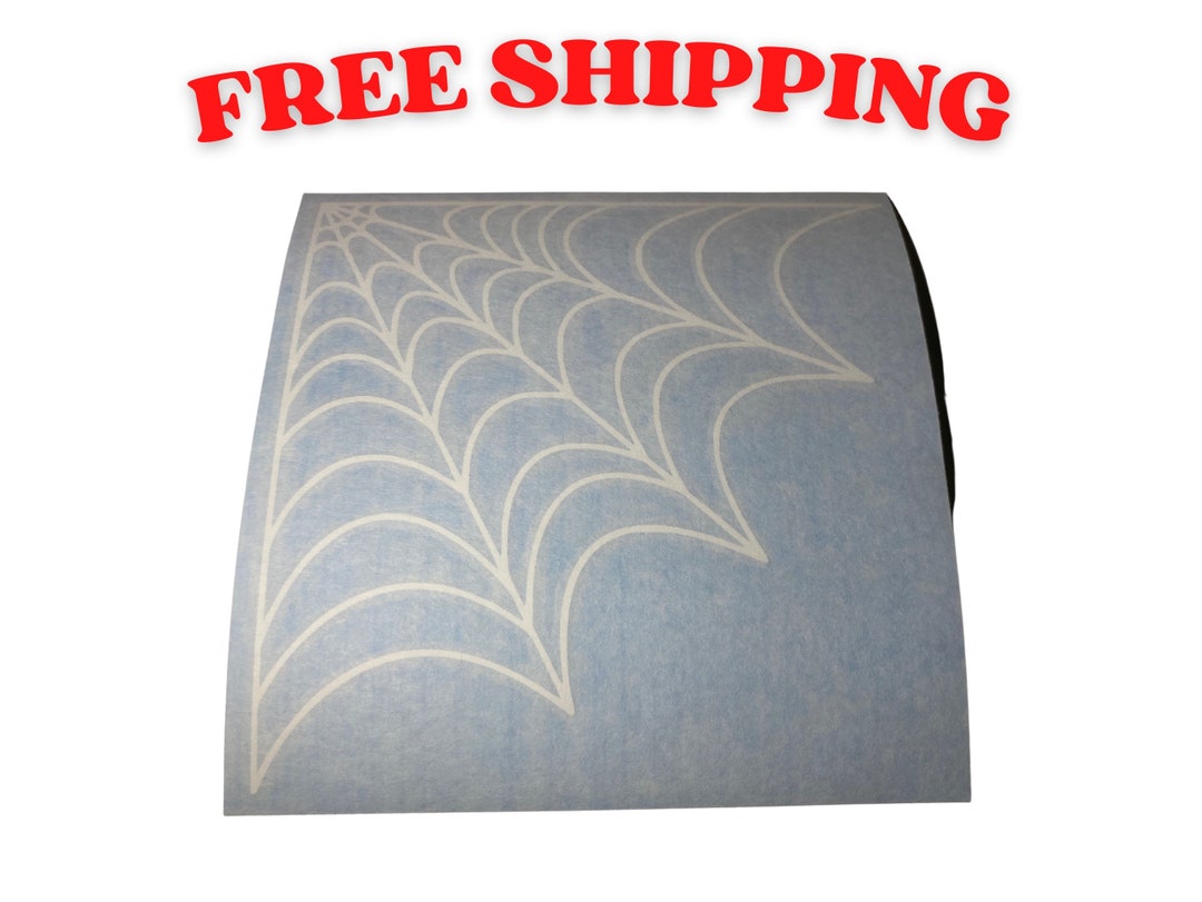 Spider Web Vinyl Decal Sticker - Halloween Goth Car Window Decor ...