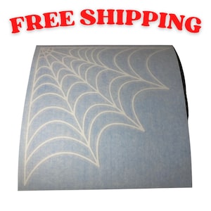 Spider Web Vinyl Decal Sticker - Halloween Goth Car Window Decor Spiderweb, Cobweb, Halloween, Car Decal, Laptop Decal, Spooky Sticker