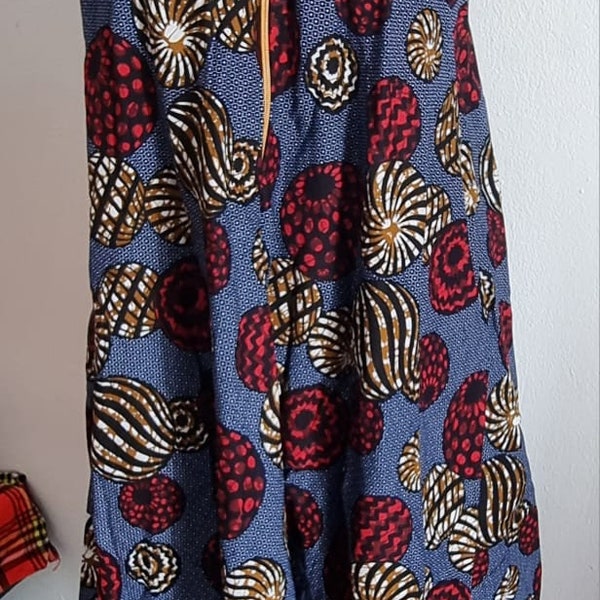 African Print Short Dress| Dress unique size| Summer dress Africa print| Wax Dress For Work and Party|