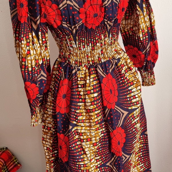 African Print Dress| Party short dress unique size|Wax dress |
