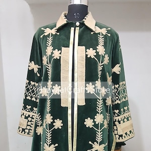 Velvet robes Indian embroidery velvet kimono