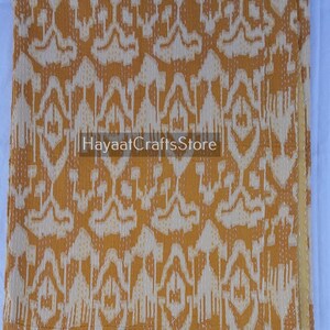 Free shipping in USA Handmade Cotton Kantha Quilt Handmade ikat Throw Blanket Bedspread BOHEMIAN boho quilt  Room Décor 15 years old kantha