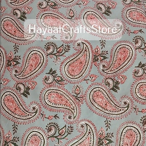 Indian Hand Block Print Soft Fabric Cloth By Yard, 100 % Pure Cotton Fabric For Dress Making ,Sewing, Crafting, Upholstery Fabric, #NN