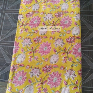 Indian Block Print, indian cotton, Hand stamped printing, by the yard, Indian Fabric, Peace Block Print