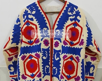 Embroidered Suzani Jacket | Handwoven Bomber Jacket