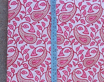 Block Print Cotton Fabric, Indian Cotton Fabric, Dressmaking Fabric, Cotton Fabric By Yard, Robe Fabric, Crafts Sewing,sweing crafts fabric