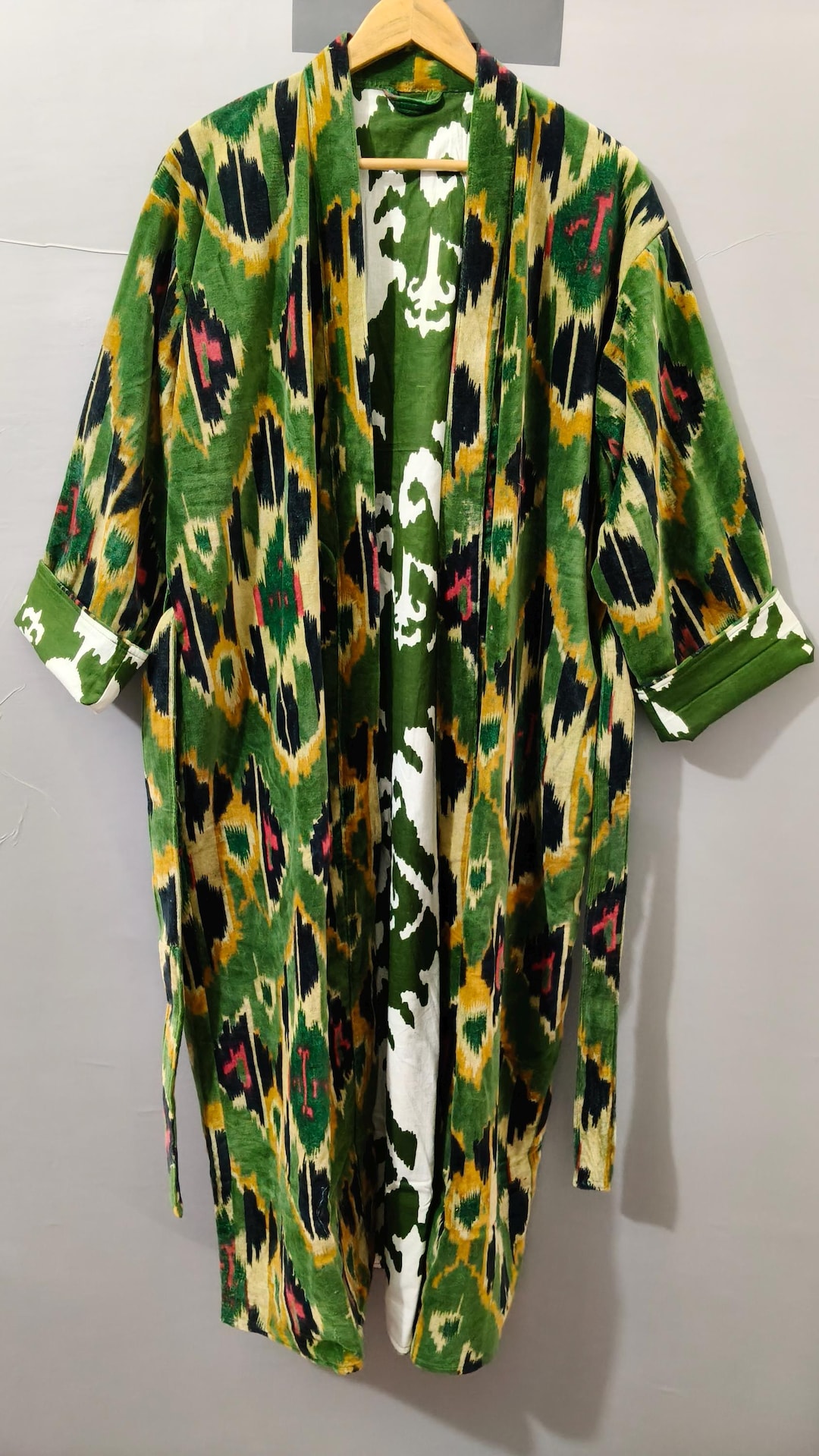 Hommy Robe Luxury Velvet House Robe, Velvet Cotton Kimono Robe, Dressing Gown ...