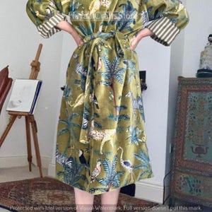 Green Jungle Print Velvet Kimono Robes, Morning Tea Velvet Coat, Bridesmaid Robe, Women Wear Cotton Velvet robe, Velvet Jacket, Bridal Robe#