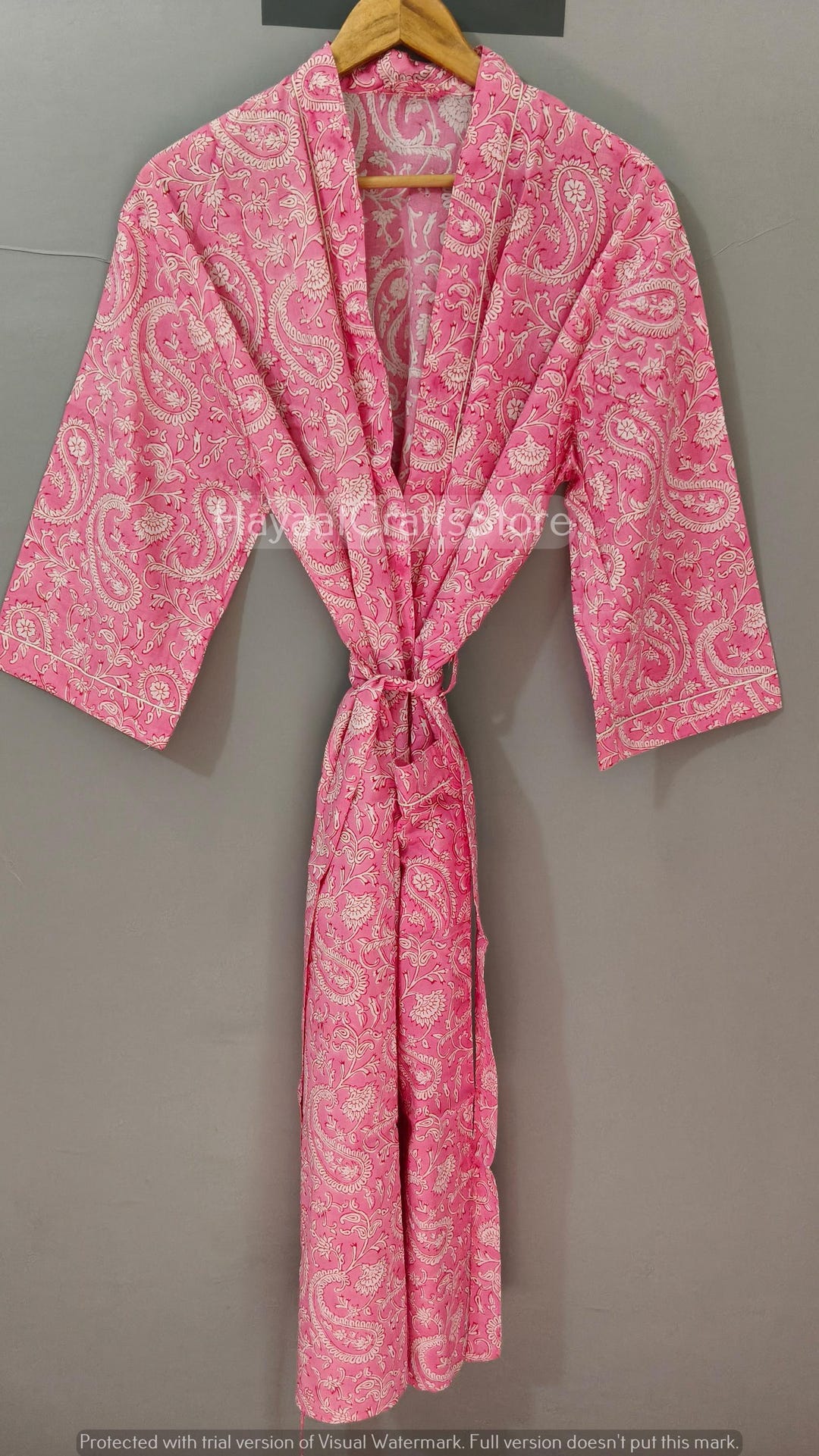 Block Print Robe BLOCK PRINT ROBE Indian Handblock Print Kimono Beach Cover up Best ...
