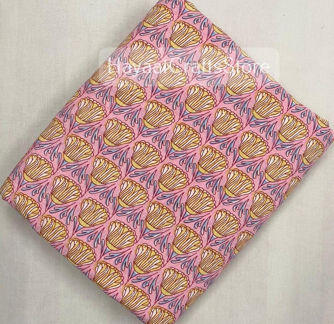 Hand Block Print Traditional Fabric Unstitch Fabric 100%pure Fabric - Etsy