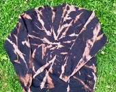 Black Unisex Bleach Dye Sweatshirt (size L)