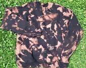 Black Unisex Bleach Dye Sweatshirt (size L)