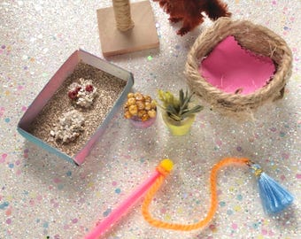 Kit di adozione per gattini in miniatura fatto a mano per il tuo simpatico gatto selvatico (gattino non incluso)