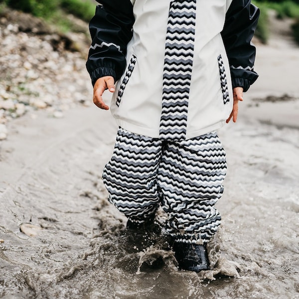 Regenhose, Matschhose gefüttert, grau