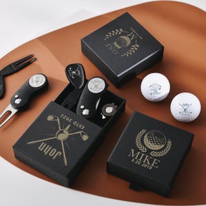 Conjunto de ferramentas e marcadores de bola de golfe personalizados: presente personalizado para padrinhos