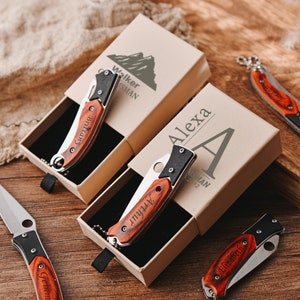 Custom Folding Pocket Knife - A Unique Personalized Gift for Your Boyfriend or Husband - Perfect for Hunting, Camping and Everyday Use