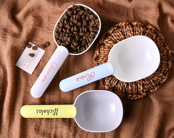 Personalized Dog Food Scoop with Bag Clip: Custom Pet Gift