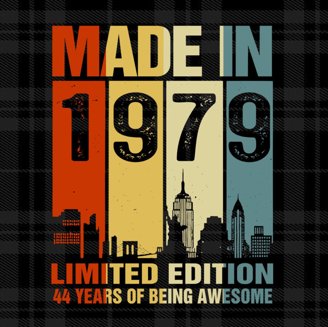 Vintage Made in 1979 Limited Edition 44 Years of Being Awesome Svg - Etsy
