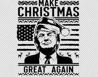 Jeffery Digital Download Trump Christmas Hat Svg Trumpmas Make Christmas Great Again Svg Digital Vector Files, svg