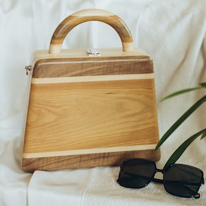 Wooden Bag Handbag wooden crossbody exclusive bag Wood Unique Wooden Clutch