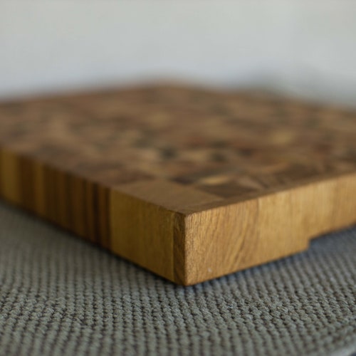 End cutting board with a chaotic pattern. kitchen gift for mom or housewarming. wooden board for serving. board with mosaic. Ukraine made shops