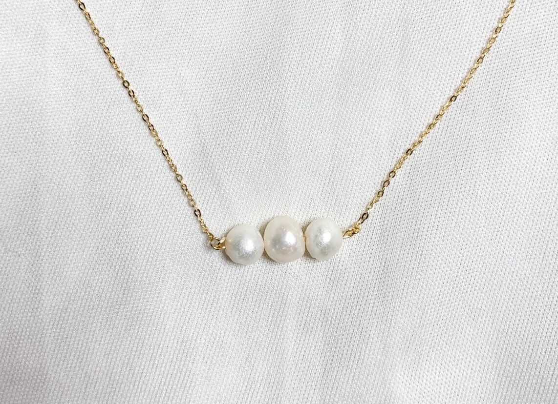 Dainty Freshwater Pearl Necklace Pearl Choker Gold Plated | Etsy