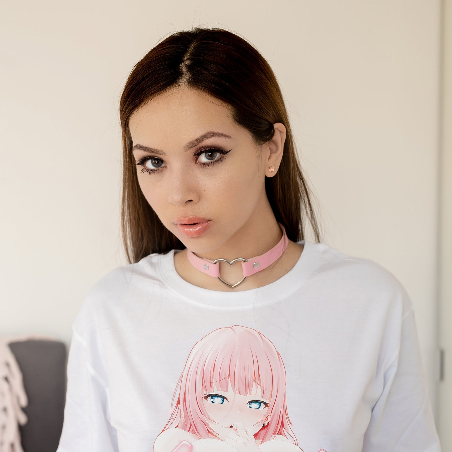 Lewd Pink HeartShaped Choker EGirl Jewellery Gamer Girl Etsy