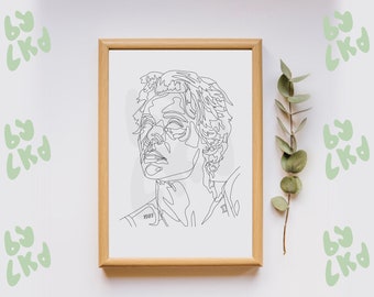 Harry Portrait Colouring Page Printable (Digital Download)