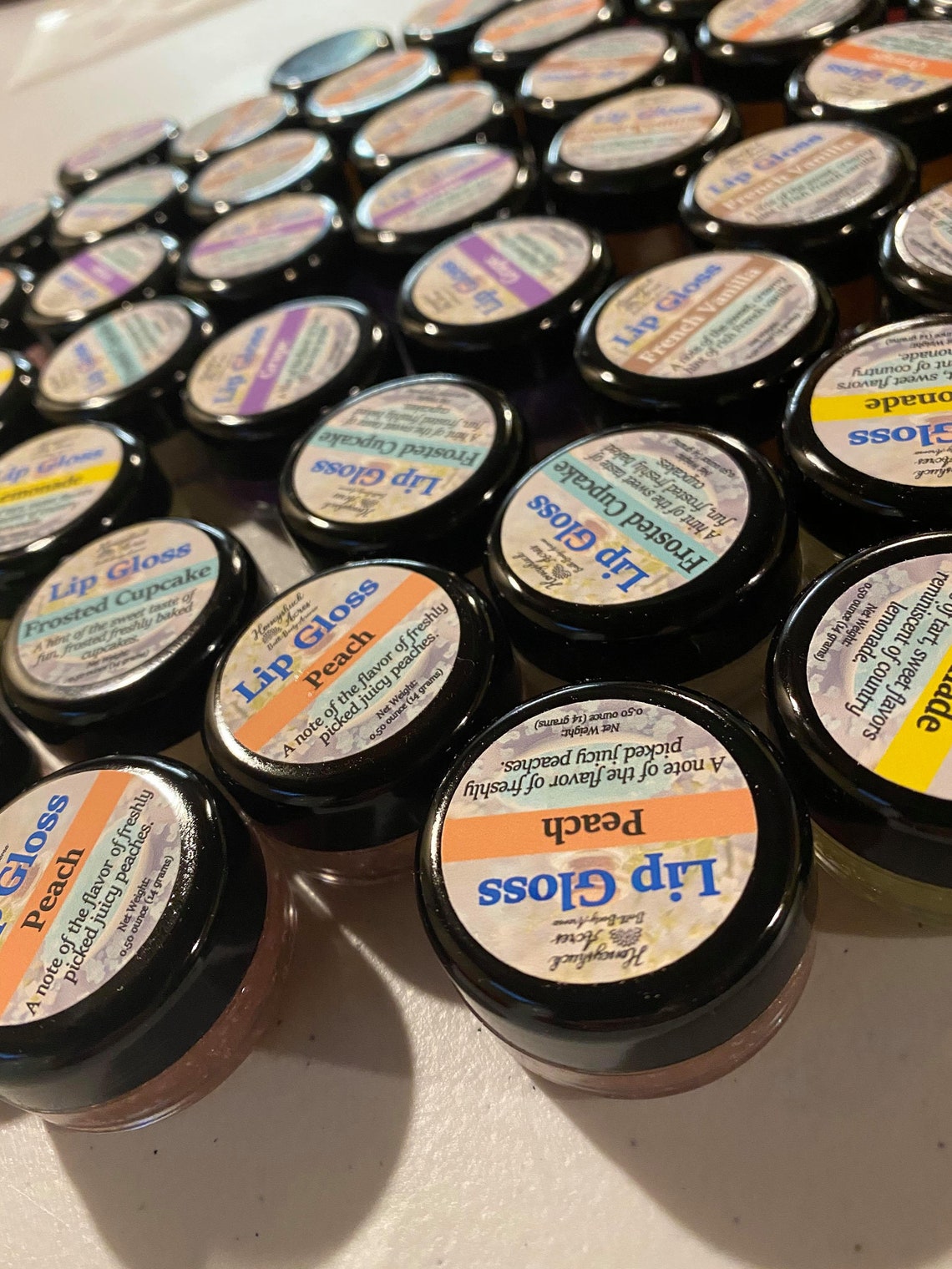 Lip Gloss Pots 10 Jars Choice Of Flavors Wholesale Bulk Etsy