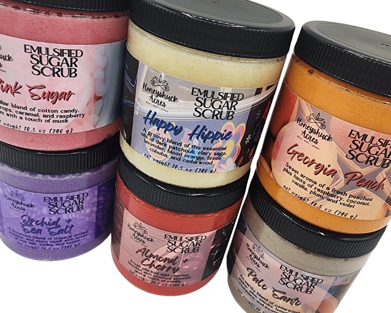12 X Emulsified Sugar Scrubs in 8 Oz Jars Choice of Scents Etsy