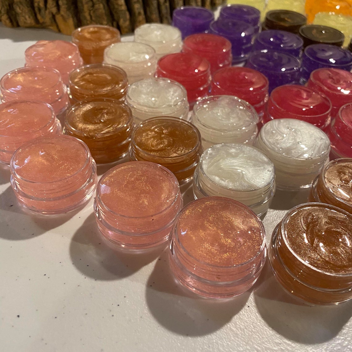 Lip Gloss Pots 10 Jars Choice Of Flavors Wholesale Bulk Etsy