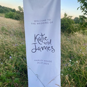 Fabric Wedding Welcome Sign, Linen Wedding Sign