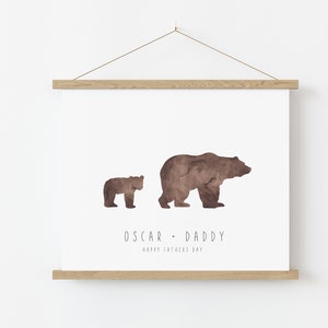 Personalised Bear Print, Bear Family Print, Family Valentines Gift, Gift for Parents, Gift for Grandparents image 5