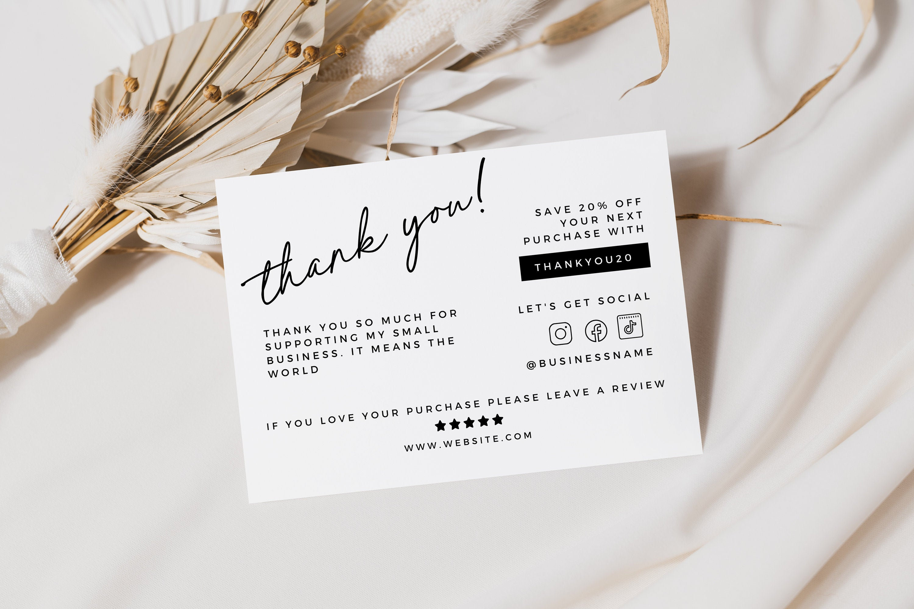 Small Business Thank You Card Printable Thank You Note Etsy UK