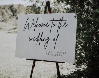 Simple Modern Wedding Welcome Sign, Welcome Sign Foam Board, Wedding Sign Template