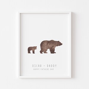 Personalised Bear Print, Bear Family Print, Family Valentines Gift, Gift for Parents, Gift for Grandparents image 8