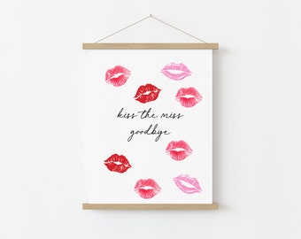 Kiss The Miss Goodbye, Hen Party Guest Book, Hen Party Gift, Bachelorette Party Gift