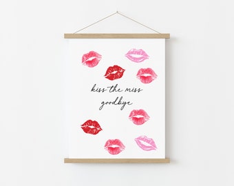 Kiss the Miss Goodbye Hen Party Guest Book (Digital Download)