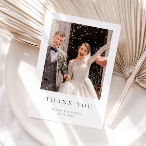 Tarjetas de agradecimiento de boda con foto, Tarjetas de agradecimiento de boda sencillas, Tarjetas de agradecimiento de boda, Tarjetas de agradecimiento con foto,