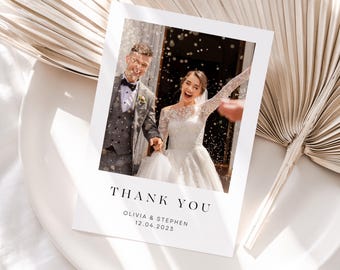 Cartes de remerciement avec photo, Cartes de remerciement simples pour mariage, Cartes de remerciement pour mariage, Cartes de remerciement avec photo