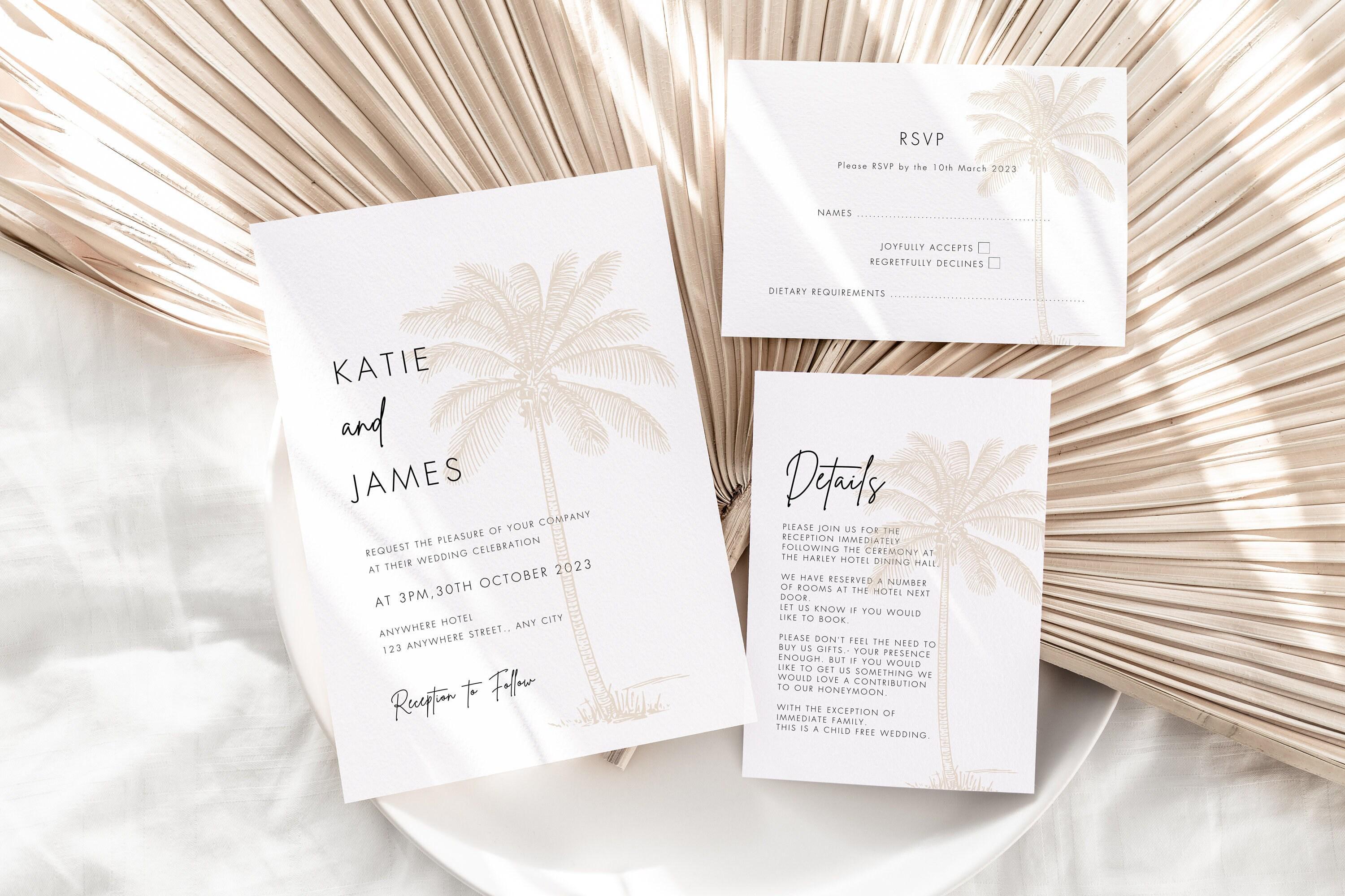Tropical Wedding Invitations