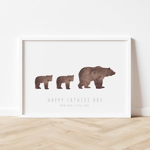 Personalised Bear Print, Bear Family Print, Family Valentines Gift, Gift for Parents, Gift for Grandparents image 6