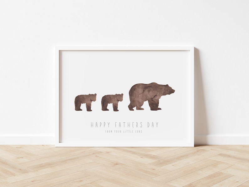 Personalised Bear Print, Bear Family Print, Family Valentines Gift, Gift for Parents, Gift for Grandparents image 6