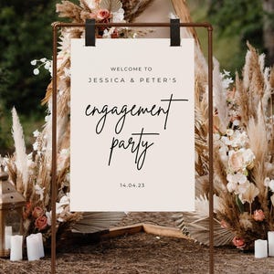 Engagement Welcome Sign, Engagement Party Sign, Engagement Foam Sign