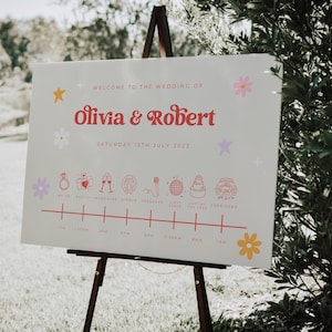 Ordre du jour rétro, Ordre des événements du mariage, Ordre du jour du mariage, Itinéraire du mariage