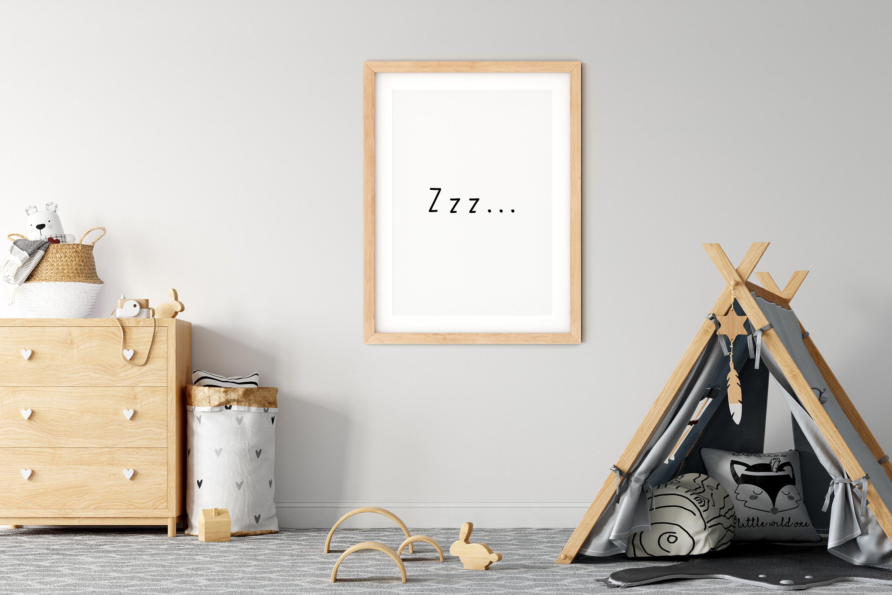 Zzz Sleep Wall Print Printable Bedroom Decor DIGITAL Etsy